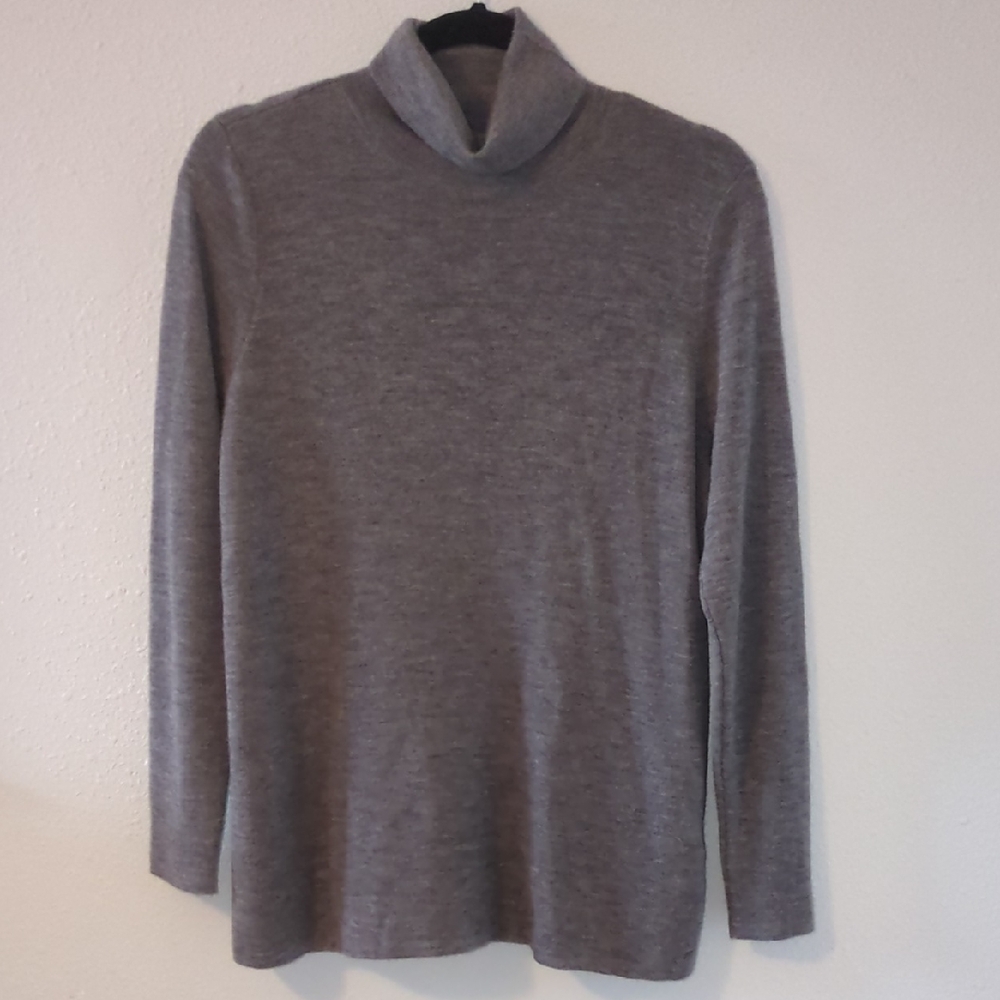 Eileen Fisher Cozy Gray Turtleneck Sweater